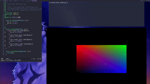 Begining to make yet another game engine. Testing hot swapping code