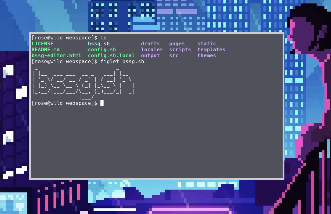 screenshot of this website's generator main directory